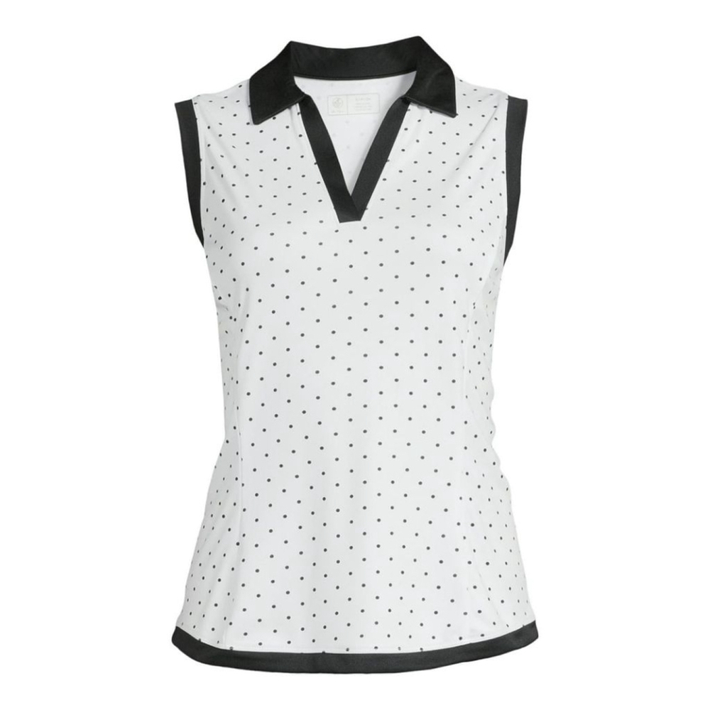 Ben Hogan Polka Dot Performance Polo Sleeveless Top NWT - Picture 2 of 5